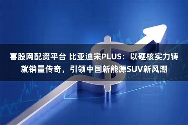 喜股网配资平台 比亚迪宋PLUS：以硬核实力铸就销量传奇，引领中国新能源SUV新风潮